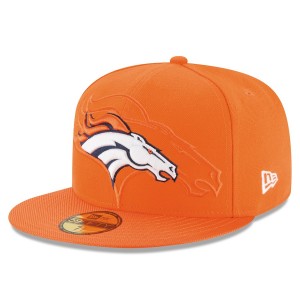 Men's Denver Broncos New Era Orange 2016 Sideline Official 59FIFTY Fitted Hat 2419592